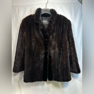 Genuine Brown Mink Fur Coat